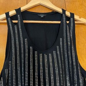 Long black tank top